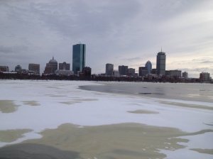 Boston skyline after Nemo